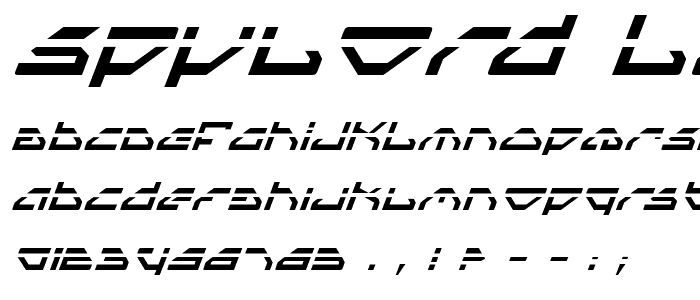 Spylord Laser Italic font